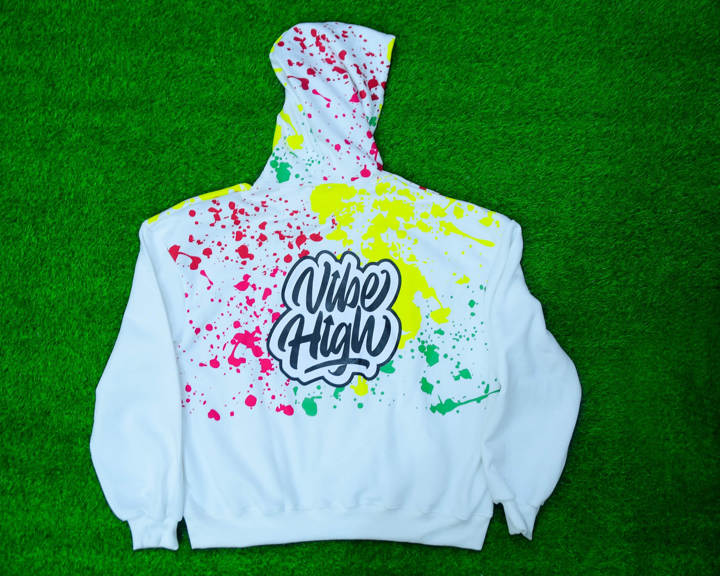 Multi Colored Cropped Oversized Hoodie