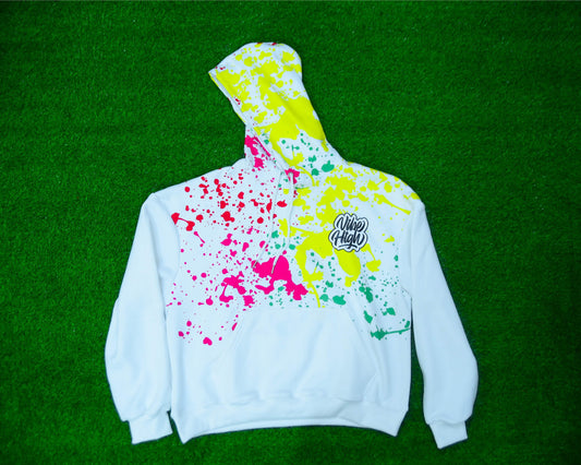 Multi Colored Cropped Oversized Hoodie