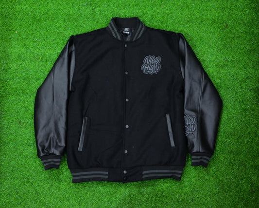 High Quality Leather Sleeve Varsity Jacket