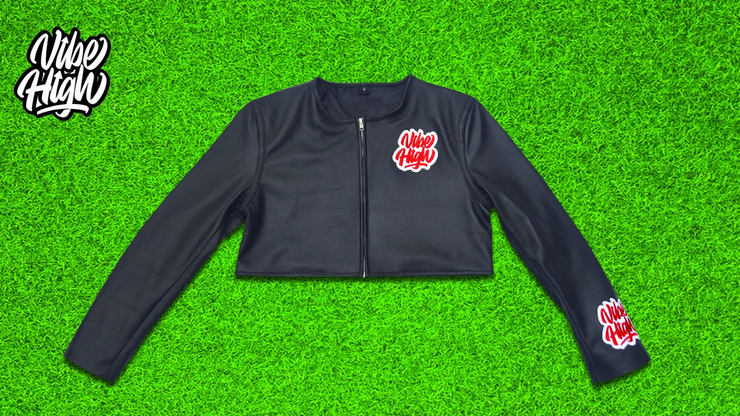 Cropped Leather Jacket