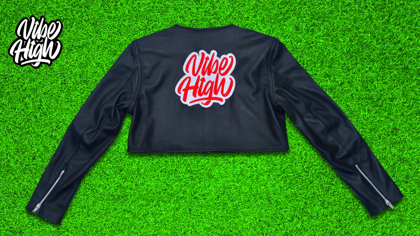 Cropped Leather Jacket