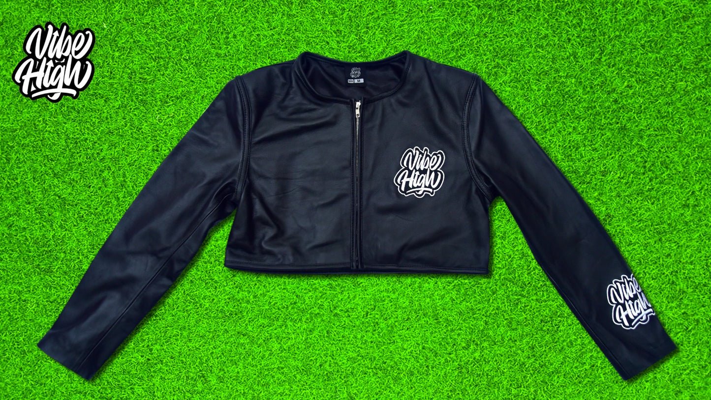 Cropped Leather Jacket